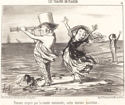 Pařížany překvapil příliv... od Honoré Daumier