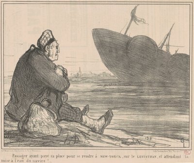 Cestující, který zaplatil... do New Yorku od Honoré Daumier