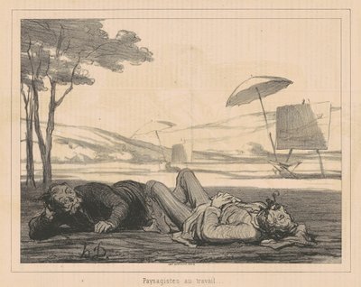 Krajináři při práci od Honoré Daumier