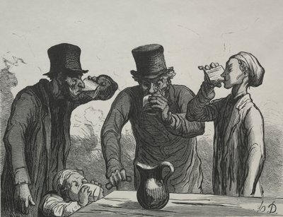 Fyziologie pijáka: Čtyři věky. od Honoré Daumier