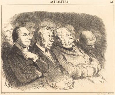 Fyziognomie diváků na Porte St.-Martin... od Honoré Daumier