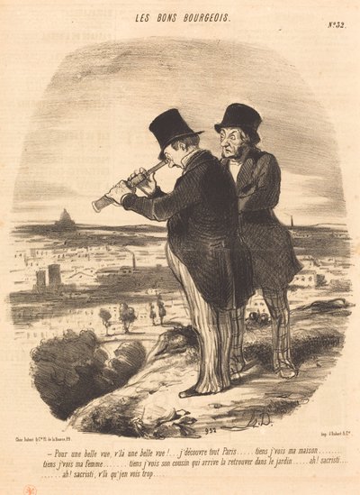 Pro krásný výhled, tady je krásný výhled!... od Honoré Daumier