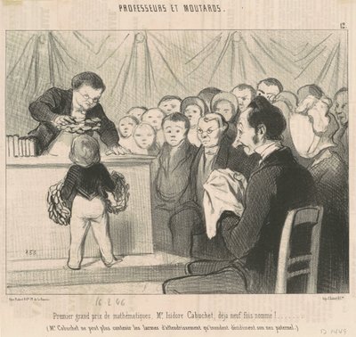 První hlavní cena v matematice, M. Cabuchet od Honoré Daumier