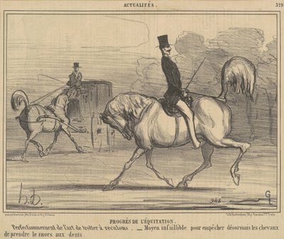 Pokrok v jezdectví od Honoré Daumier