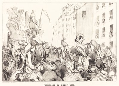 Procházka tlustého vola od Honoré Daumier