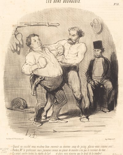 Když ve společnosti chcete dostat... výstřel... od Honoré Daumier