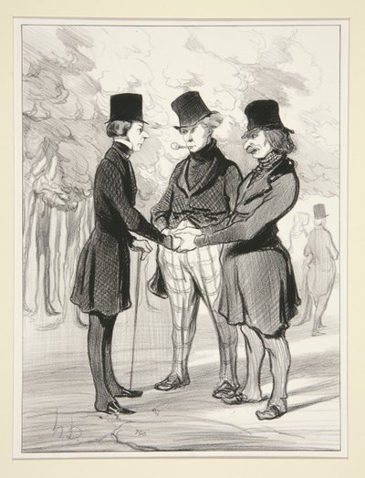 jaké šťastné setkání od Honoré Daumier