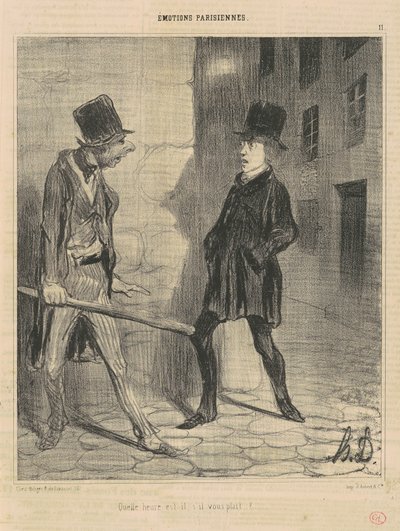 Kolik je hodin, prosím?... od Honoré Daumier