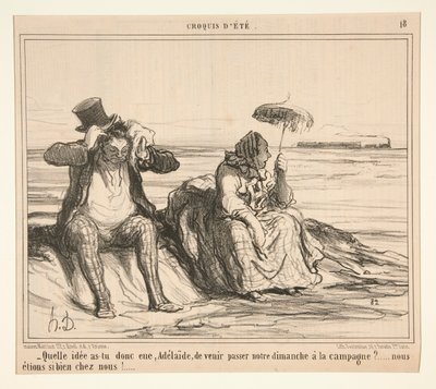 Jaký nápad jsi měla, Adelaide, přijít a projít? od Honoré Daumier