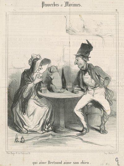 Kdo miluje Bertranda, miluje svého psa od Honoré Daumier