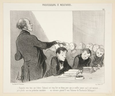 Vzpomeňte si na všechno, co žák Cabussol.. - #32 z Professors and Moutards od Honoré Daumier