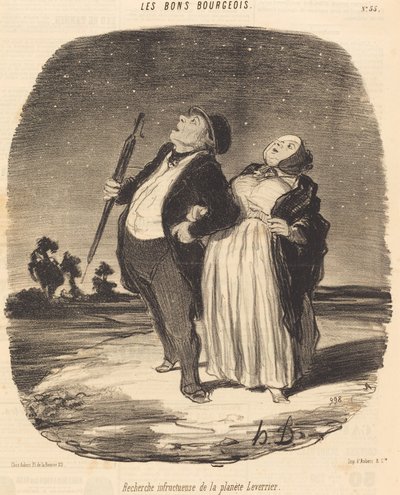 Neúspěšné pátrání po planetě Leverrier od Honoré Daumier