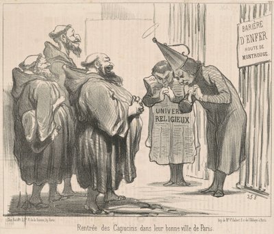 Návrat kapucínů do... Paříže od Honoré Daumier