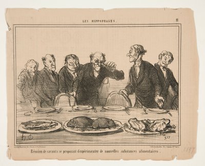 Setkání vědců, kteří navrhují od Honoré Daumier