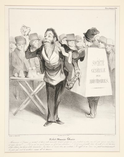 Robert-Macaire knihkupec. (Knihkupec Robert Macaire.), pl. 14 ze série Caricaturana v albu Les Robert Macaires od Honoré Daumier