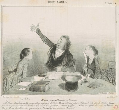 Robert Macaire učitel francouzštiny od Honoré Daumier