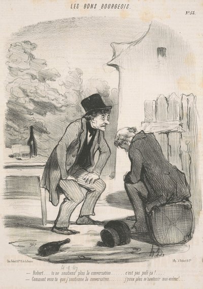 Roberte... už nepokračuješ v konverzaci... od Honoré Daumier