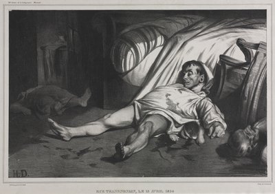 Rue Transnonain, 15. dubna 1834, 1834. od Honoré Daumier