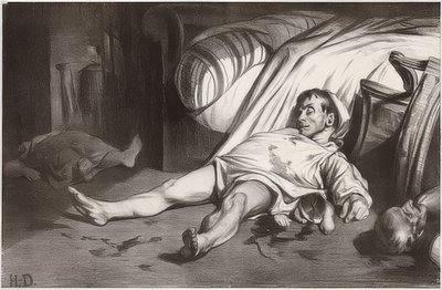 Rue Transnonain, 15. dubna 1834. 1834 od Honoré Daumier