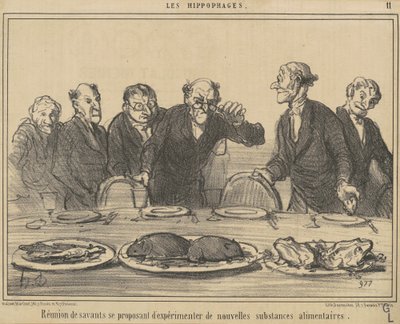 Setkání vědců, kteří navrhují... od Honoré Daumier