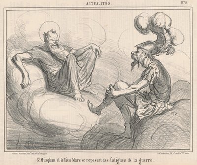 Svatý Mitofan a bůh Mars... od Honoré Daumier