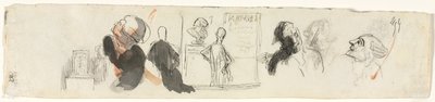 Náčrtky různých postav, třetí čtvrtina 19. století. od Honoré Daumier