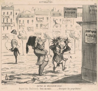 Následky makadamizace od Honoré Daumier
