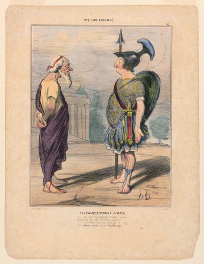 Telemachus se vrátil ke ctnosti od Honoré Daumier