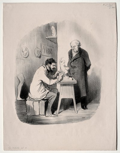The Artists, deska 2: Jednoho dne, 1848, mě musíte tímto způsobem modelovat. od Honoré Daumier