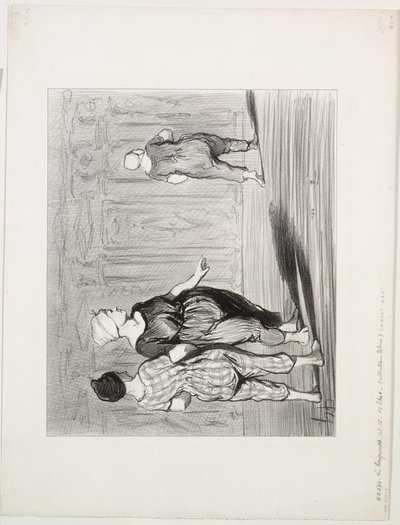 The Bathers, plate 15: It is her again, a pretty fashion, Madame Coquardeau!   1293220   cs       czech Successfully Translated  Original: God Saving the Infant Jerusalem God redt het kind Jeruzalem Translat: God Saving the Infant Jerusalem God redt het ki od Honoré Daumier