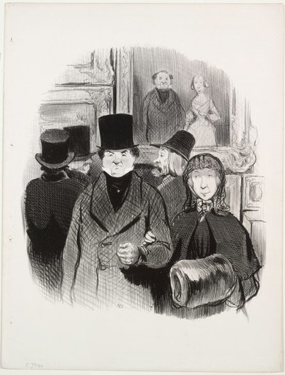 The Beautiful Days of Life, deska 59: When ones portrait is at the Salon, 1845. od Honoré Daumier