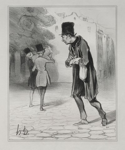The Bohemians of Paris, deska 4: The Collector of Cigar Stubs, 5. prosince 1841. od Honoré Daumier
