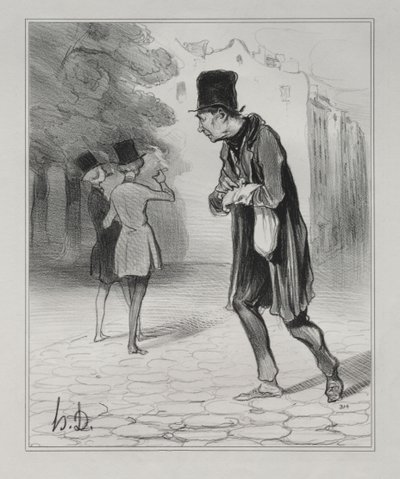 Sběratel cigaretových nedopalků od Honoré Daumier