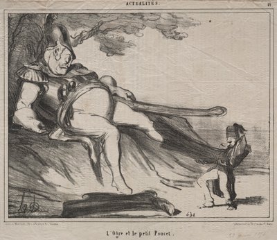 Kozáci pro smích (deska 61): Zlobr a jeho malý Tom Thumb od Honoré Daumier