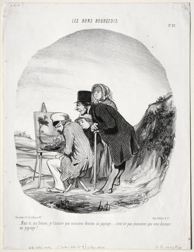 Dobrý buržoazní, deska 23: Ale ano, má drahá, ujišťuji vás, že tento pán kreslí..., 184 od Honoré Daumier