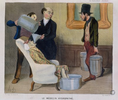 Hydropatický doktor, karikatura z 