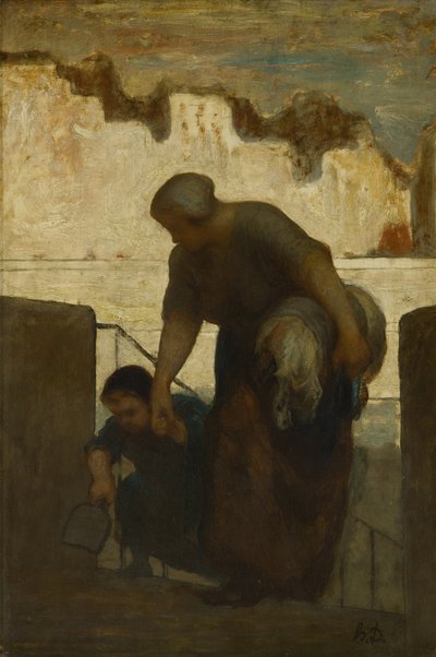 The Laundress, asi 1863 od Honoré Daumier