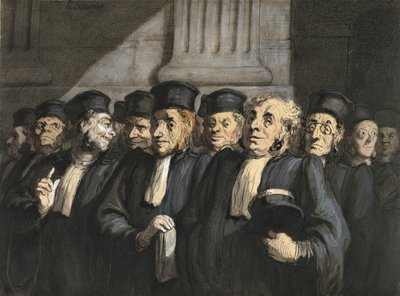 Právníci pro prokuraturu, počátek 60. let 19. století od Honoré Daumier