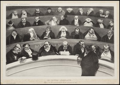 Legislativní břicho, 1834 od Honoré Daumier