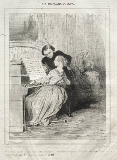 The Musicians of Paris, deska 6: Kdybyste věděli, jak jste krásní! od Honoré Daumier