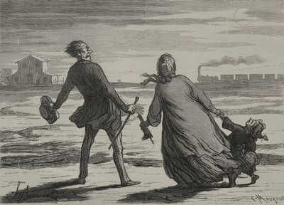 Železnice: Příliš pozdě od Honoré Daumier