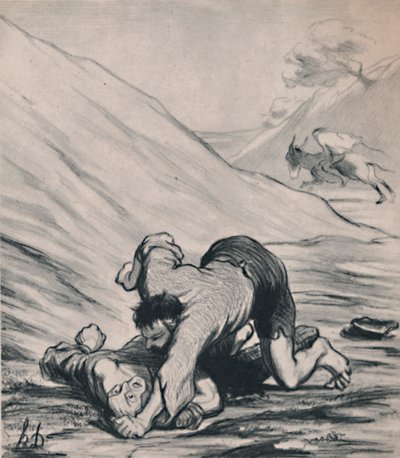 Loupežníci a osel, cca 1860, 1946. od Honoré Daumier