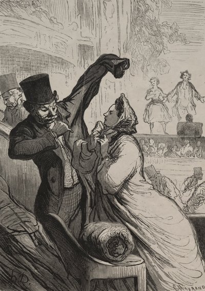 Divadlo: Poslední scéna. od Honoré Daumier