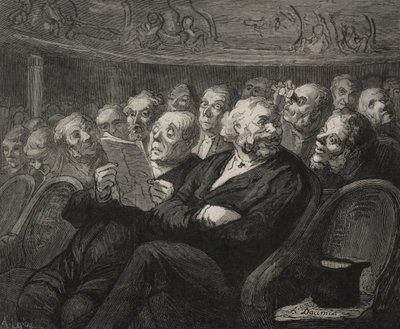 Divadlo: Orchestra Pit. od Honoré Daumier