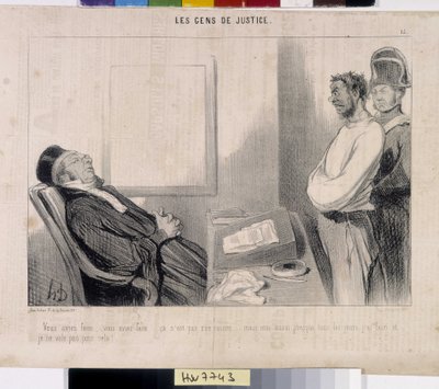Lidé spravedlnosti. Kreslený film Honore Daumier (1808-1879), 37,5x28. Výňatek z novin Le”” Charivari””, Musee des Beaux Arts, Palais Longchamp, Marseille. od Honoré Daumier