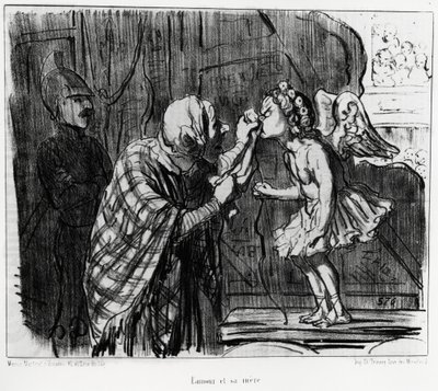 Divadelní skica: láska a matka. Illustration d