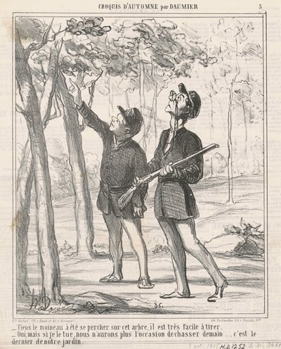 Tady se posadil vrabec od Honoré Daumier