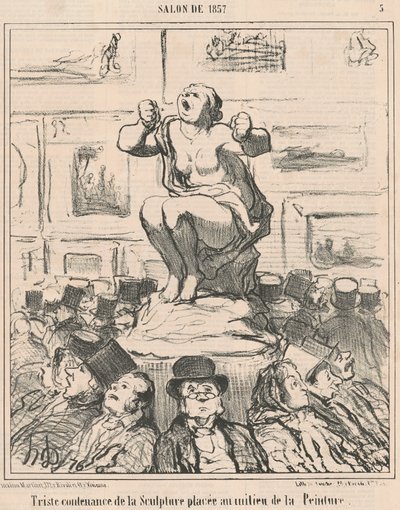 Smutný výraz sochy... od Honoré Daumier