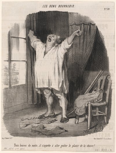 Tři hodiny ráno... od Honoré Daumier