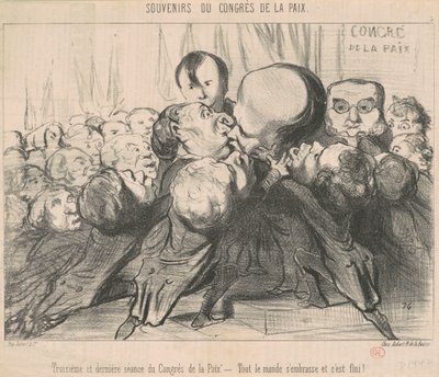 Třetí a poslední zasedání kongresu... od Honoré Daumier